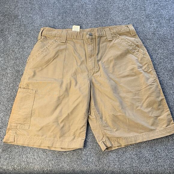 Vintage Carhartt Shorts Mens 38 Brown B147 DKH Utility Carpenter Work Cotton - Picture 2 of 16